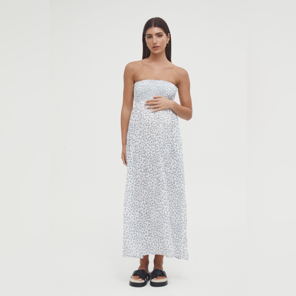 Legoe Heritage strapless maxi dress